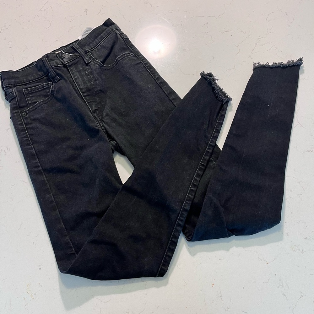 LEVIS mile high super skinny raw hem jeans size 24